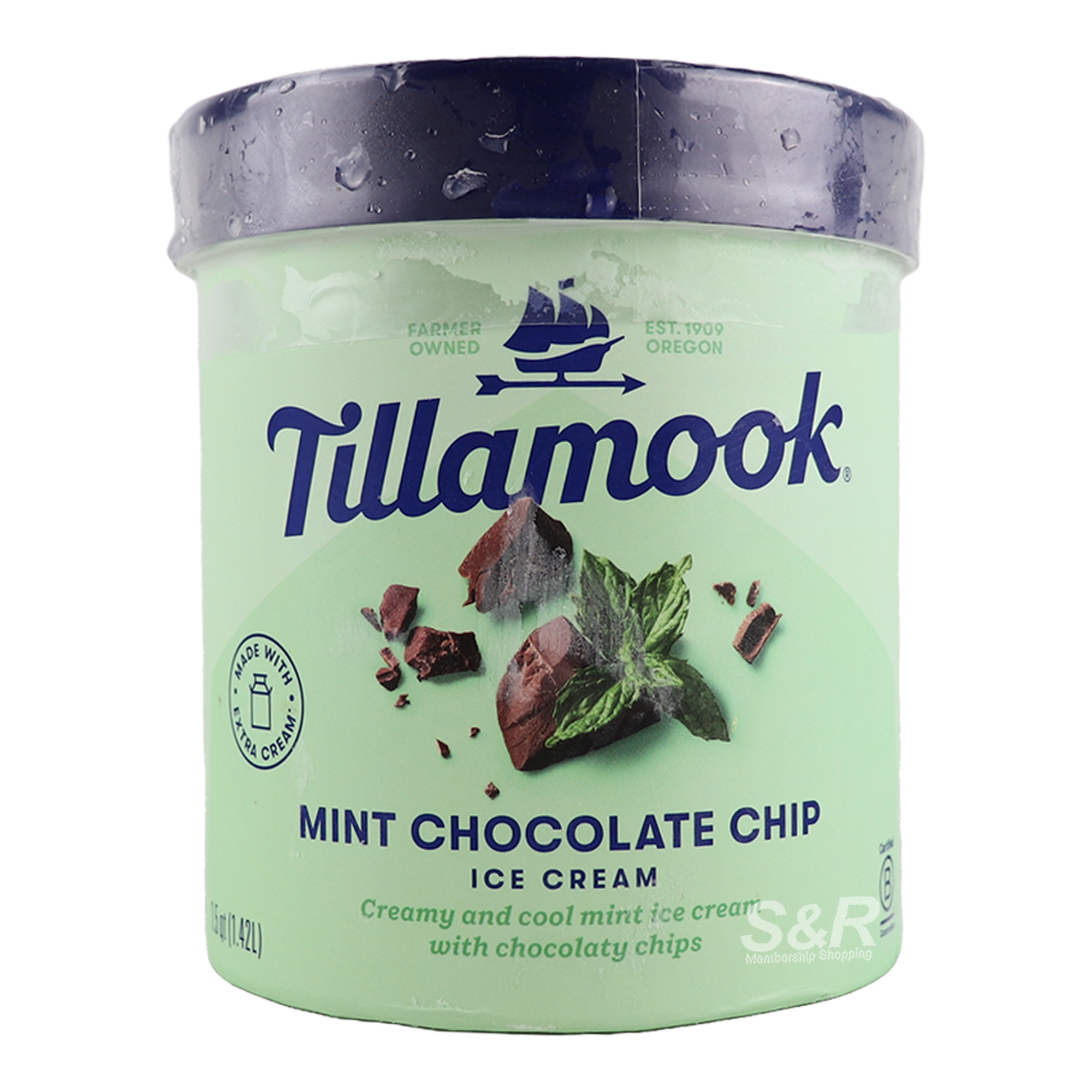 Tillamook Mint Chocolate Chip Ice Cream 1.42L Tillamook Mint Chocolate Chip Ice Cream 1.42L